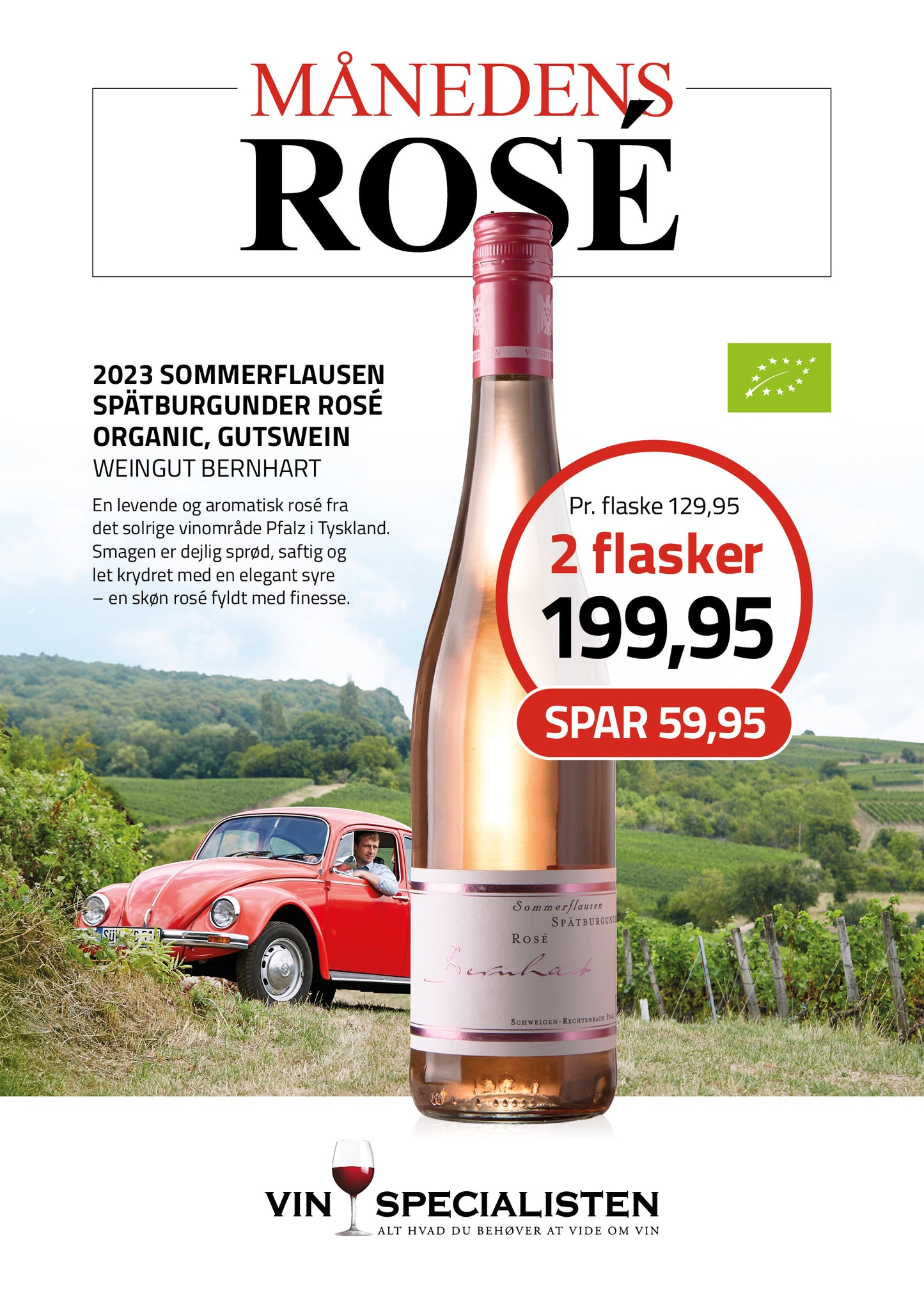 2023 Sommerflausen Spätburgunder Rosé Organic, Gutswein, Weingut Bernhart