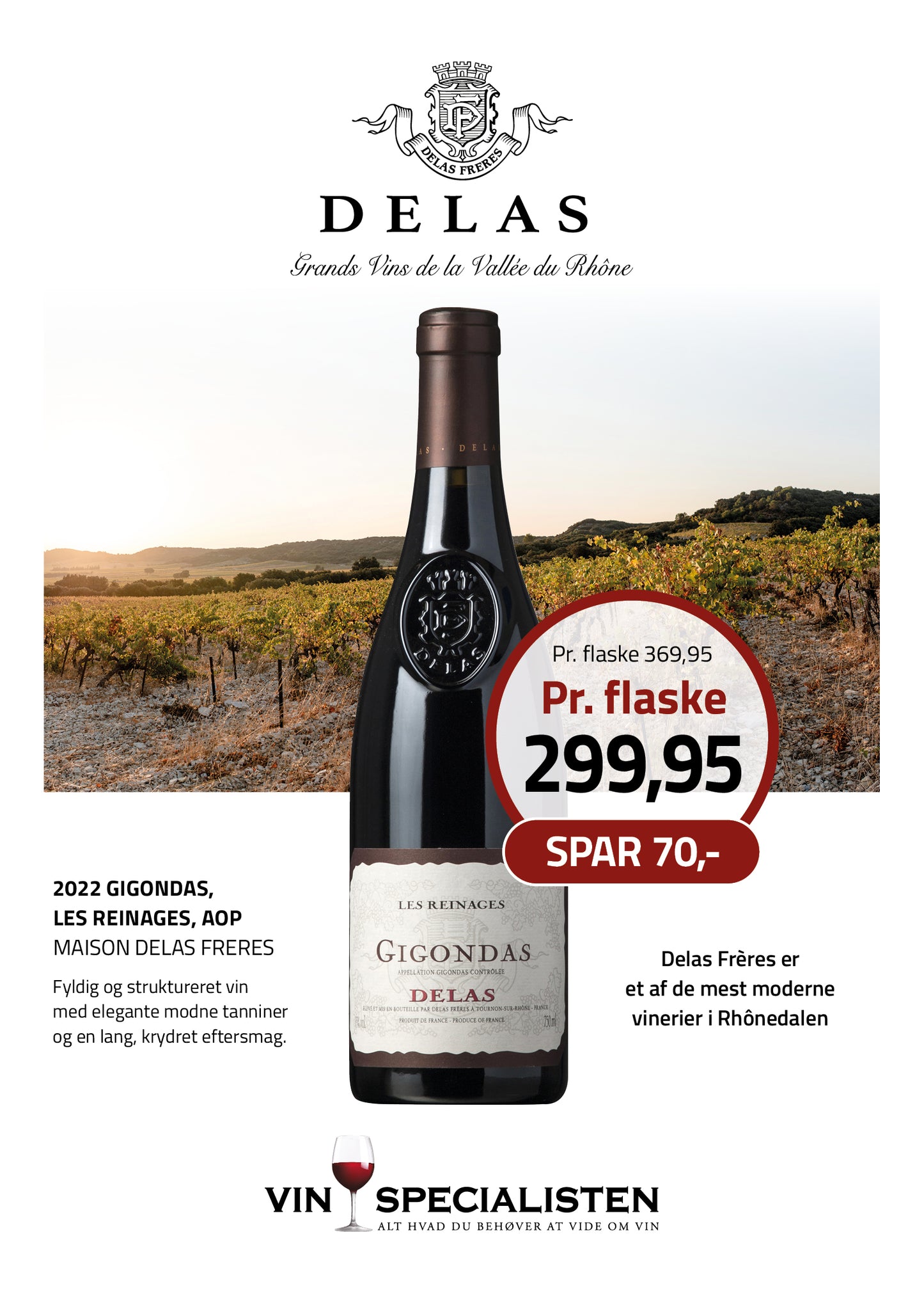 2022 Gigondas, AOP, Les Reinages Maison Delas Freres