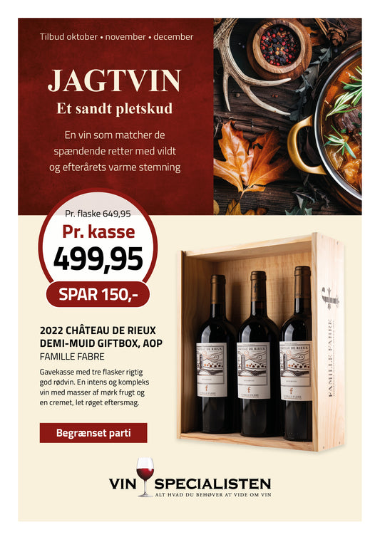 2022 Château de Rieux Demi-Muid Giftbox, AOP, 3x75 cl, Famille Fabre