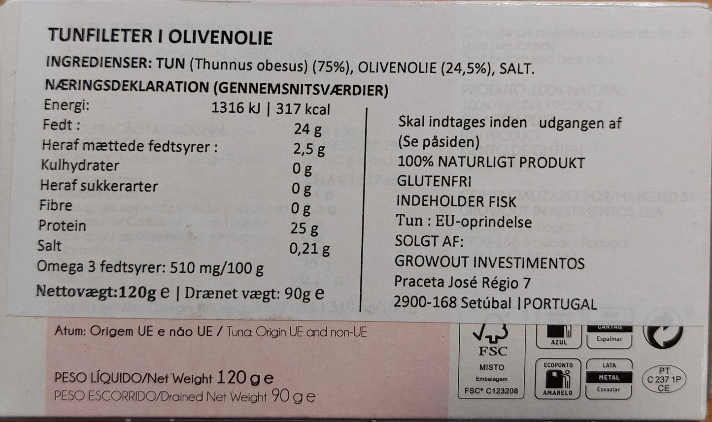 Belmar - Tunfilet i olivenolie