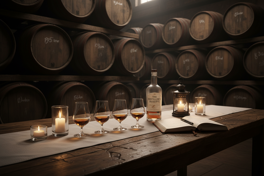 whisky barrels and tasting